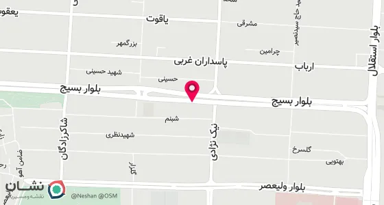 نقشه موقعیت تقریبی دفتر: کرج- عظیمیه- 45 متری کاج- ساختمان آسمان- پلاک 20 طبقه اول واحد 3