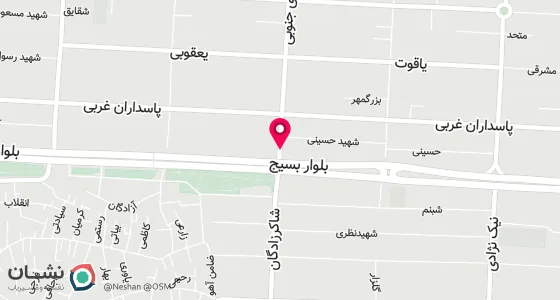نقشه موقعیت تقریبی دفتر: کرج عظیمیه بلوار کاج بین نیک نژاذی و ندای جنوبی ساختمان نوول طبقه2 واحد5
