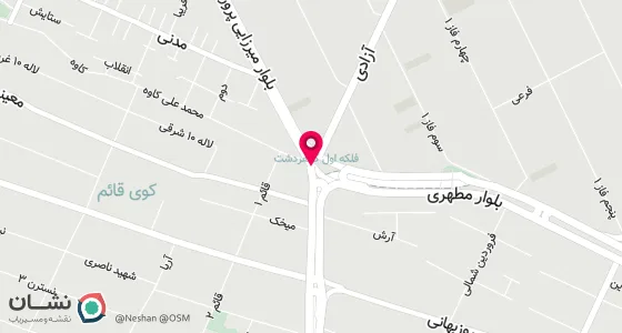 نقشه موقعیت تقریبی دفتر: کرج-رجائی شهر- فلکه اول- خیابان دوم شرقی- مجتمع تخت جمشید- پلاک 27- طبقه سوم -واحد 10