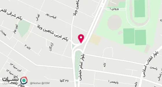 نقشه موقعیت تقریبی دفتر: کرج شاهین ویلا میدان امام حسین نبش خ قائم (داریوش)مجتمع کیمیا طبقه اول