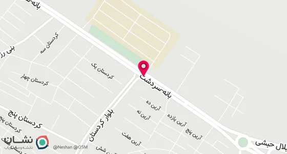 نقشه موقعیت تقریبی دفتر: کردستان بانه خ مطهری کوچه ناهید 4