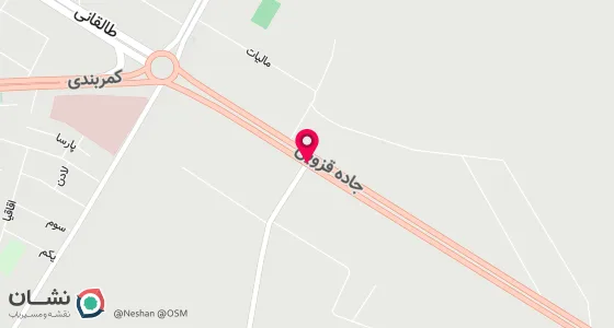 نقشه موقعیت تقریبی دفتر: قروین آبیک خ طالقانی ک شهیدخنجری