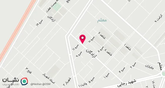 نقشه موقعیت تقریبی دفتر: تاکستان خیابان آزادگان نرسیده به استخر بوستان مابین کوچه سرو 9 و 11 جنب فروشگاه حضرتی