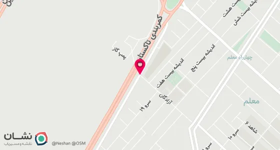 نقشه موقعیت تقریبی دفتر: تاکستان خ آزادگان بالاتر از خیابان شهید محرم درب هفت