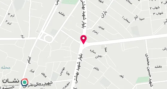 نقشه موقعیت تقریبی دفتر: خدابنده خیابان شهرداری روبروی درمانگاه - جنب تعویض روغنی منصوری شماره 2 پلاک 128