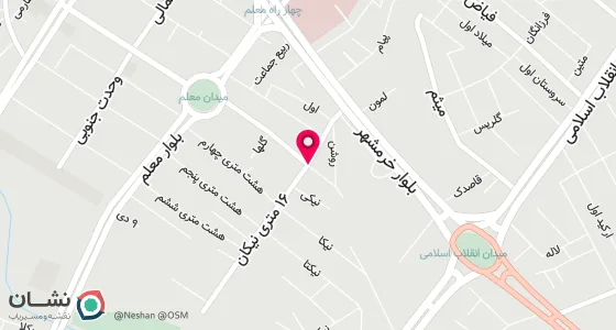 نقشه موقعیت تقریبی دفتر: ابهر-میدان معلم -16متری نیروی انتظامی-پ23