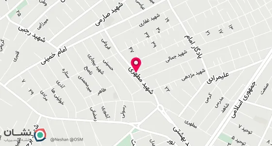 نقشه موقعیت تقریبی دفتر: الوند - خیابان مطهری - کوچه جمالی - پلاک 83