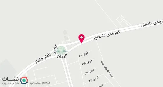 نقشه موقعیت تقریبی دفتر: دامغان-خیابان قمربنی هاشم-کوچه عصاری-پلاک 5
