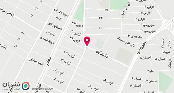 نقشه موقعیت تقریبی دفتر: استان قزوین شهرستان البرز شهرالوند بلوارسهروردی خ دانشگاه