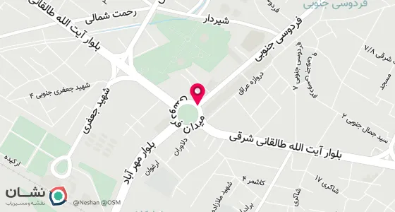 نقشه موقعیت تقریبی دفتر: نیشابور خیابان فردوسی جنوبی پاساژ فردوسی