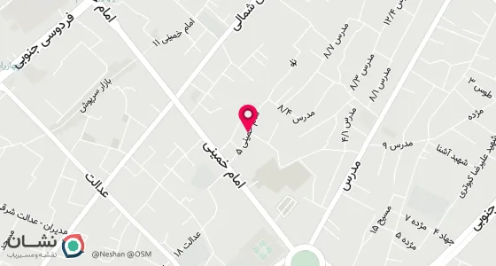 نقشه موقعیت تقریبی دفتر: نیشابور خیابان امام خمینی(ره)5 طبقه فوقانی