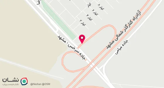 نقشه موقعیت تقریبی دفتر: مشهد شهرک شهید باهنر بین حر 39 و 41