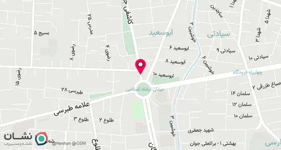 نقشه موقعیت تقریبی دفتر: سبزوار خیابان کاشفی جنوبی مجتمع الغدیر طبقه همکف