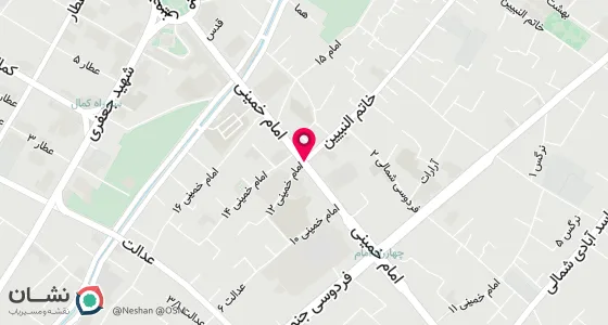 نقشه موقعیت تقریبی دفتر: نیشابور خ امام خمینی خ خاتم النبیین پ 138