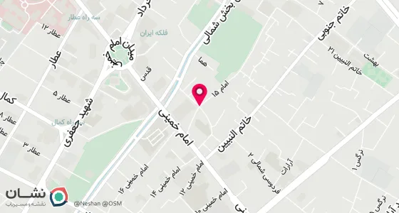 نقشه موقعیت تقریبی دفتر: نیشابور امام خمینی 15 کوچه میرابادی ها