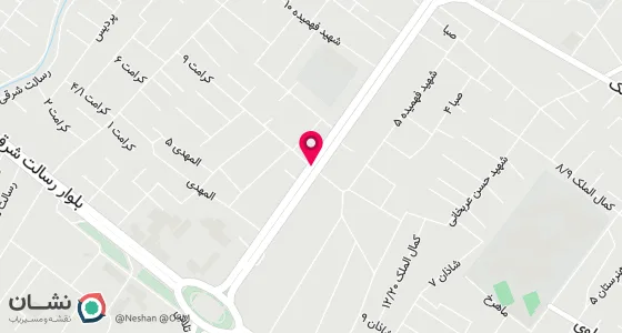 نقشه موقعیت تقریبی دفتر: نیشابور - بلوار شهید فهمیده -فهمیده 6- روبروی ترمینال -پلاک20