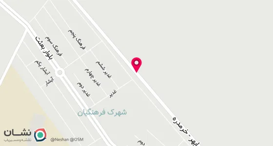 نقشه موقعیت تقریبی دفتر: زنجان خرمدره خیابان ولیعصر پ9