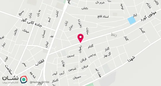 نقشه موقعیت تقریبی دفتر: آذربایجان غربی-شهرستان سردشت-شهر ربط-خیابان شهدا-کوچه رضوان- جنب مسجد قبله