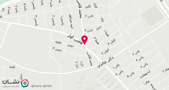 نقشه موقعیت تقریبی دفتر: قز شریف آباد خیابام محمد قاضی ک لاوان1