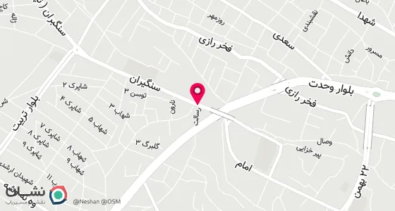 نقشه موقعیت تقریبی دفتر: سقز- خیابان جمهوری- روبروی بانک رسالت - جنب بانک رفاه