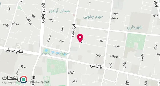 نقشه موقعیت تقریبی دفتر: قزوین خیابان سعدی کوچه حمام دو درب پلاک 189