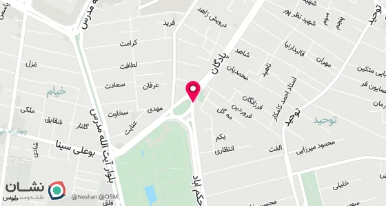 نقشه موقعیت تقریبی دفتر: غیاث اباد بلوار ازادگان نبش میدان