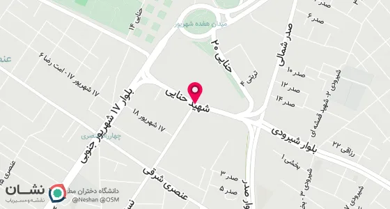 نقشه موقعیت تقریبی دفتر: مشهد - طلاب - 17 شهریور - پلاک 13