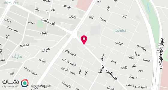 نقشه موقعیت تقریبی دفتر: ق. خیابان فلسطین غربی روبروی دفتر پست