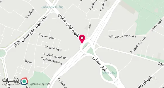 نقشه موقعیت تقریبی دفتر: مشهد پنجراه پایین خیابان اول خیابان سرخس(شهید عباسپور) پلاک 32 دفتر رسمی ازدواج 112 مشهد