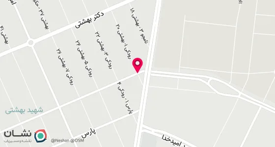 نقشه موقعیت تقریبی دفتر: مشهد- کوهسنگی. نبش شهید بهشتی 20 پلاک42