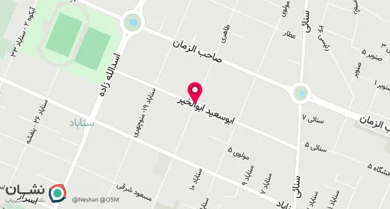 نقشه موقعیت تقریبی دفتر: مشهد خیابان صاحب الزمان- نبش صاحب الزمان 5 پلاک1/62