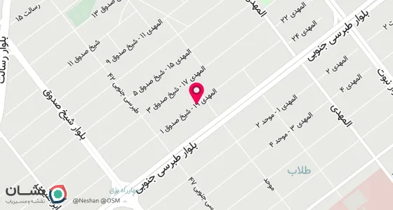 نقشه موقعیت تقریبی دفتر: مشهد طلاب شیخ صدوق 1 پلاک 172