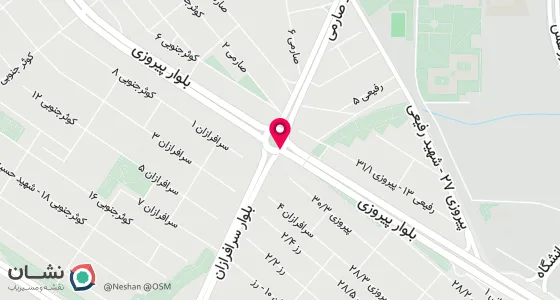 نقشه موقعیت تقریبی دفتر: مشهد-بلوار پیروزی -نبش میدان حرپلاک 1مجتمع ارم -طبقه اول -واحد 104