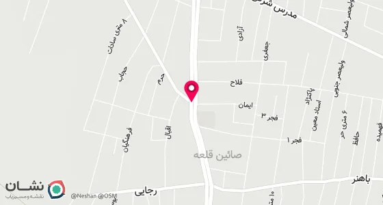 نقشه موقعیت تقریبی دفتر: صائین قلعه خ بسیج روبروی منبع آب