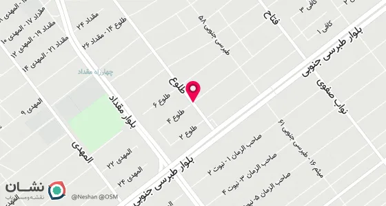 نقشه موقعیت تقریبی دفتر: بلوار طبرسی اول خیابان طلوع طلوع 3 پلاک27