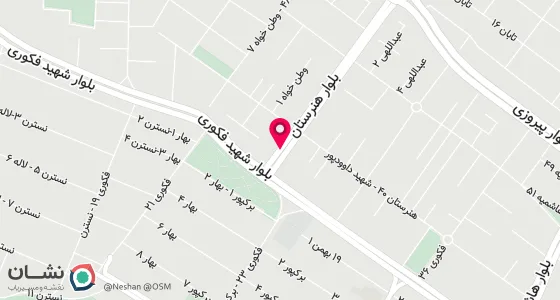 نقشه موقعیت تقریبی دفتر: مشهد. خیابان گاز.بین 8 و 10.روبروی شیرینی سرای سادات