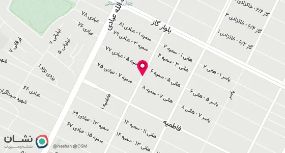 نقشه موقعیت تقریبی دفتر: بین آیت اله عبادی 75 و 77 پلاک 498/6