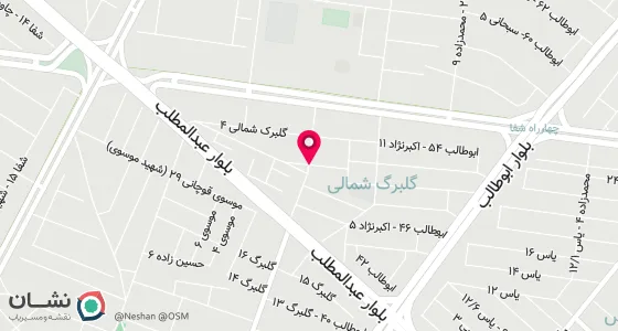 نقشه موقعیت تقریبی دفتر: مشهد- عبدالمطلب 25 پلاک 13