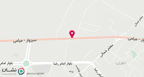 نقشه موقعیت تقریبی دفتر: سبزوار-بخش داورزن-روستای باشتین