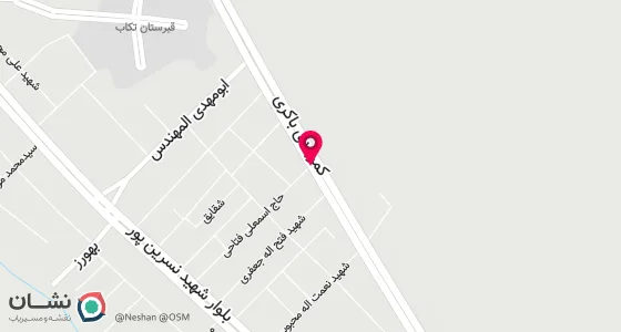 نقشه موقعیت تقریبی دفتر: تکاب خیابان انقلاب جنب دفتر خانه اسناد رسمی شماره یک تکاب