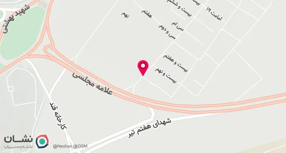 نقشه موقعیت تقریبی دفتر: خیابان 28 متری امام - کوچه 31 - پلاک 4
