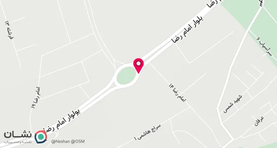 نقشه موقعیت تقریبی دفتر: شاندیز - خیابان ولی عصر (عج) 20
