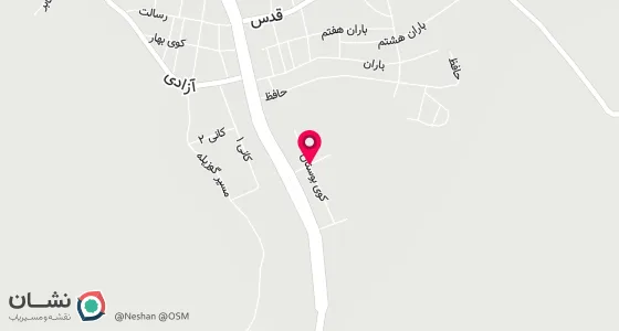 نقشه موقعیت تقریبی دفتر: شهرستان سردشت شهر میرآباد پایین تر از محله بخشداری