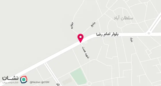 نقشه موقعیت تقریبی دفتر: سلطان اباد بلوار امام رضا