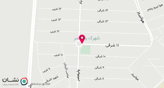 نقشه موقعیت تقریبی دفتر: شهرک ولیعصر-خ پانزدهم شرقی-پ8