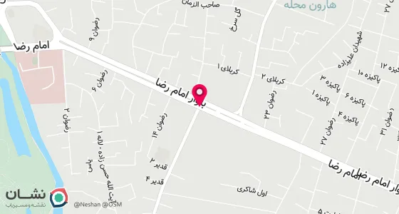نقشه موقعیت تقریبی دفتر: خیابان امام رضا(ع)رضوان 14/1 روبروی دادگستری ساختمان دارالحکم