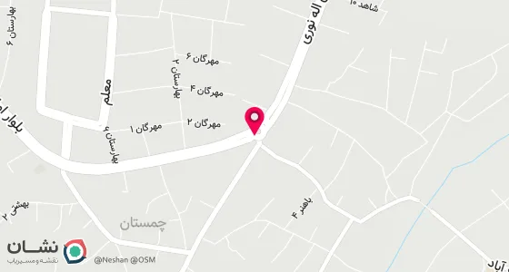 نقشه موقعیت تقریبی دفتر: چمستان میدان امام پاساژ عبدی طبقه دوم