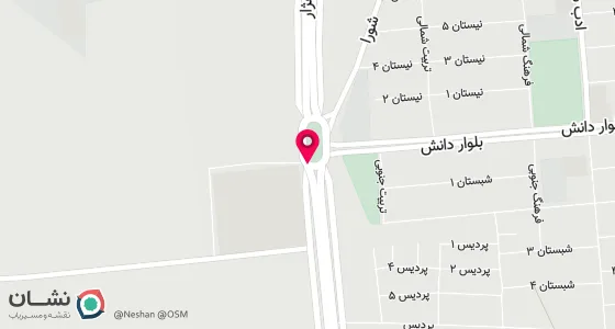 نقشه موقعیت تقریبی دفتر: بوکان - شهرک نساجی-جنب مسجد امام فخررازی