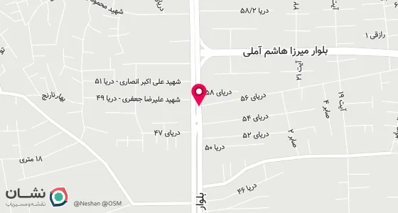 نقشه موقعیت تقریبی دفتر: آمل خیابان طالب آملی روبروی دریای56 طبقه فوقانی بیمه ایران