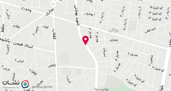 نقشه موقعیت تقریبی دفتر: خیابان بهشتی کوچه مسجد حضرت ابراهیم
